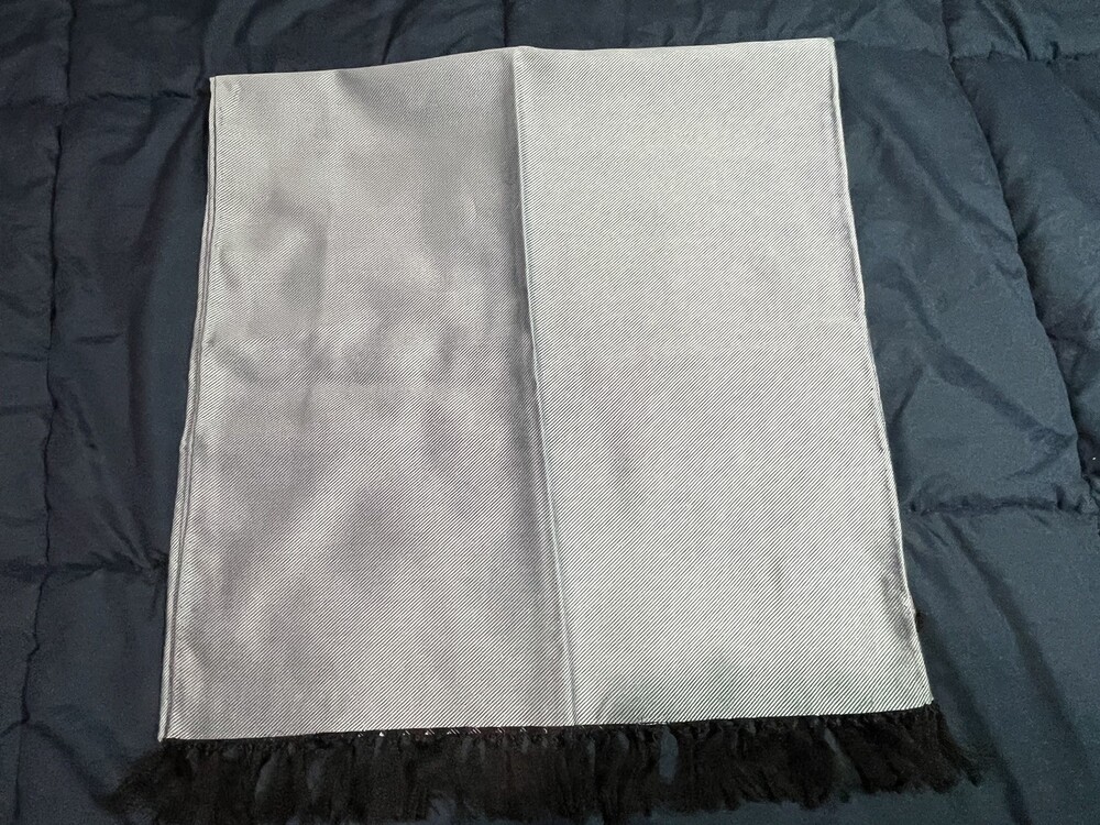 Beautiful NWT Kiton Napoli Cashmere, Silk Blend Scarf Light Blue ~ Made in Italy